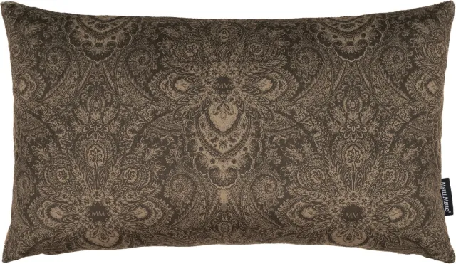 Melli Mello Paisley World - Sierkussen - 30x50cm - Zacht - Modern - Diep Bruin