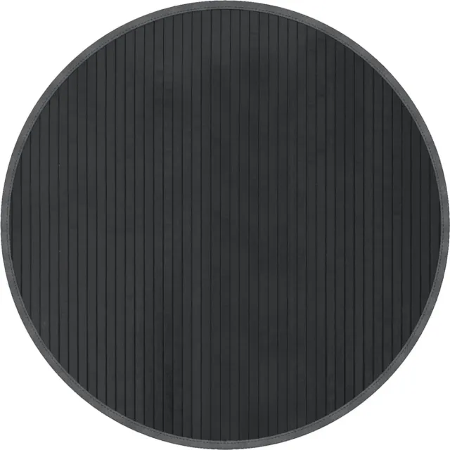 vidaXL Vloerkleed - rond - 80 - cm - bamboe - grijs