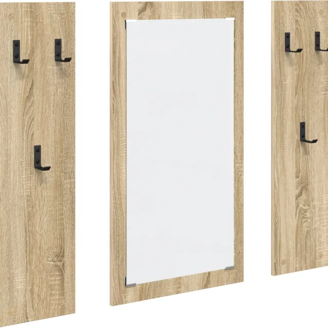 vidaXL Wandgemonteerde - kapstok - Sonoma - Eik - 96 - x - 1,5 - x - 90 - cm Sonoma Eiken