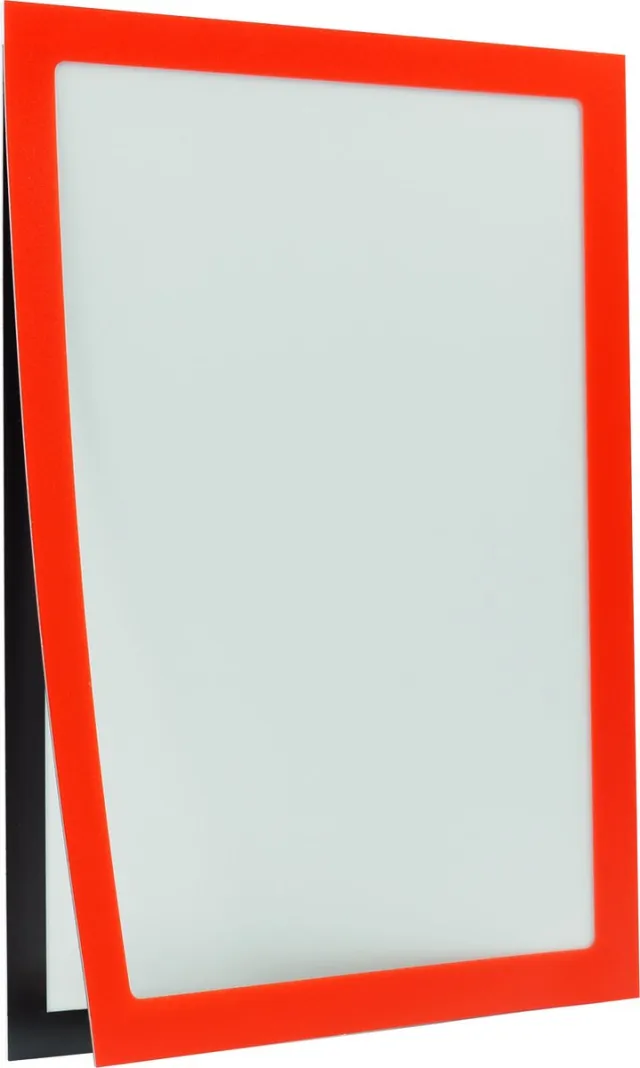 Infoframe by Combico Infoframe A4 rood met plakstrips-Magnetische wissellijst voor wanden en deuren-Informatielijst-Magneetdisplay-Fotolijst-Magneetlijst-Milieubewuste productie