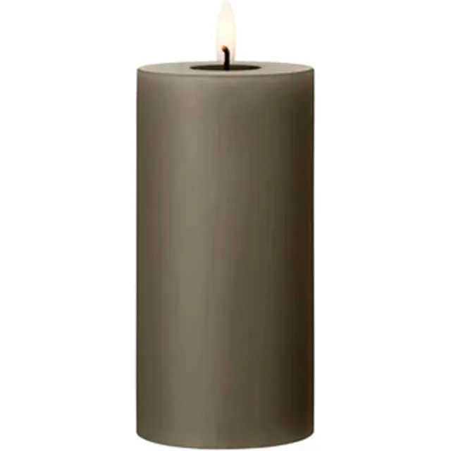 Ester & Erik Led Pillar kaars H15cm caviar Grijs