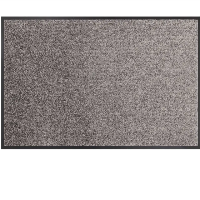 ANRO Deurmat Amigo Grijs 90x60cm – Schoonloopmat Antislip Wasbaar Voordeur Hal Binnen