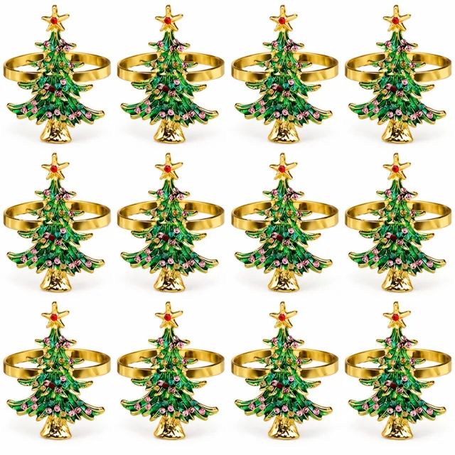 K&R Ventures Kerstboomservetringen - 12 stuks - Groen