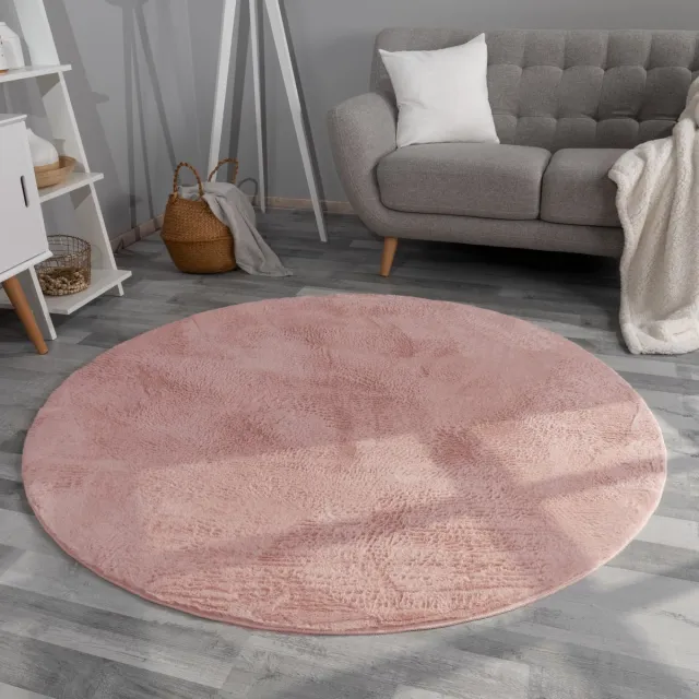 TT Home Woonkamertapijt kortpolig effen kleuren modern wasbaar 80 x 80 cm Rechthoek 80 x 80 cm Rechthoek Roze