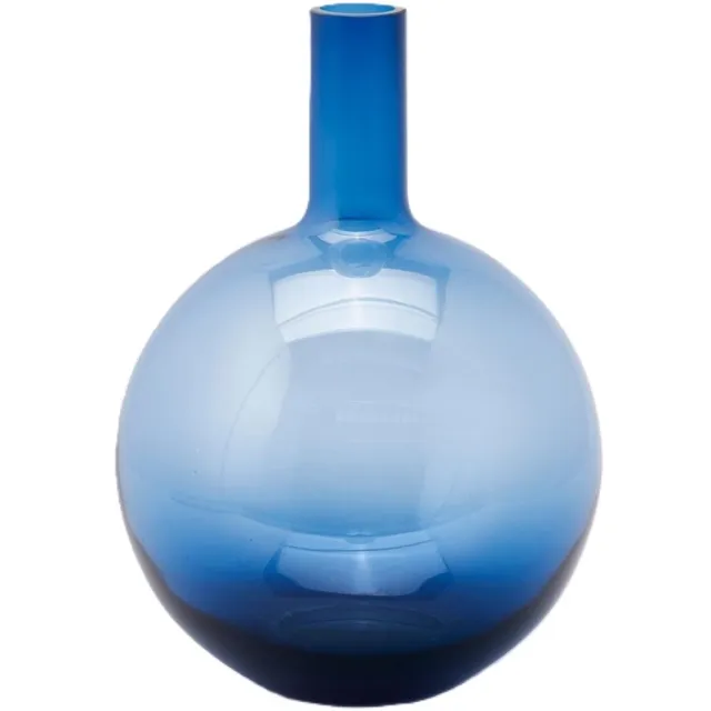 EDG - Enzo De Gasperi EDG - Vaas- Glas - blauw - D27 x H36 cm - Opening 4 cm