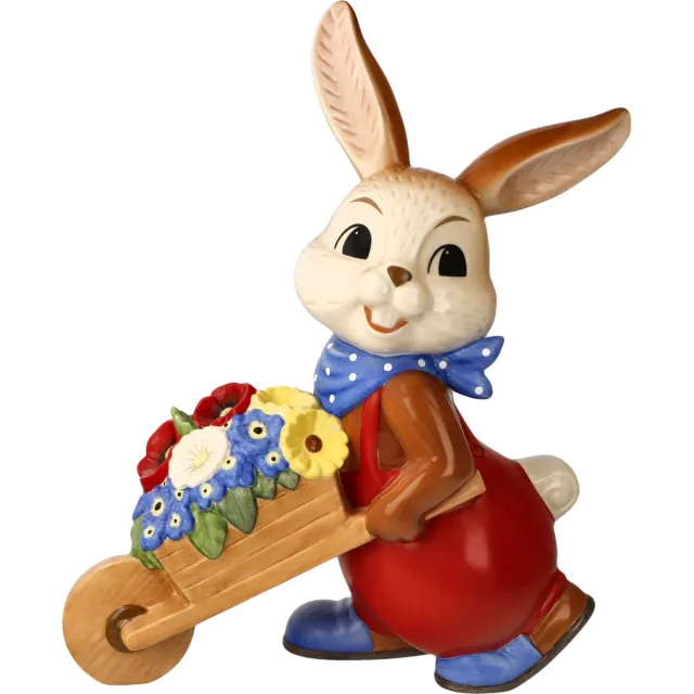 Goebel Pasen | Decoratief beeld / figuur Haas De lente is zo mooi | Aardewerk - 25cm - paashaas