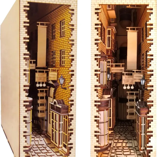 PEAM Houten Wegisweg Boekensteunset DIY Boekensteunen en Decoratieve Boekensteunstandaard Voor Boekenplank Luxe Model en Accessoires wit