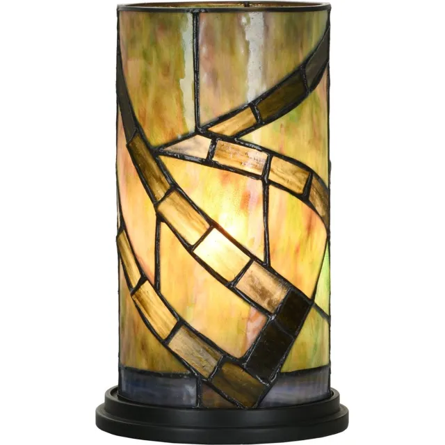 Coloured by Art Tiffany Windlicht Willow - Art Deco Trade Zwart