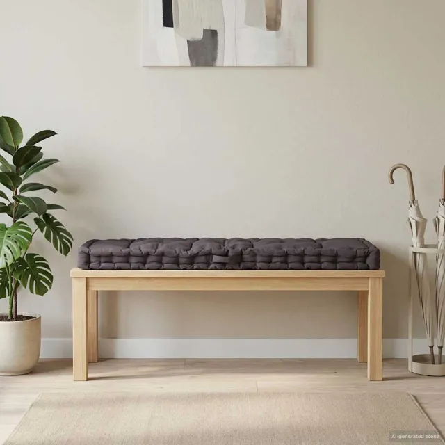 vidaXL Palletvloerkussen 120x40x7 cm katoen antraciet
