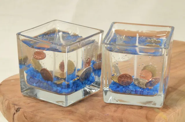 MilaNNE Exclusieve Geld kaars, hoogte: 8 cm - Gemaakt door Candles by MilaNNE - BEKIJK VIDEO Transparant