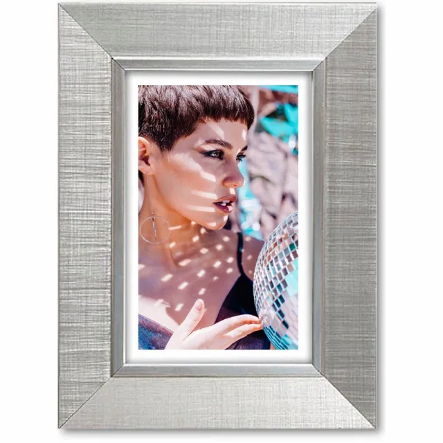 Luca Decoratieve Zilveren Fotolijst A6 10x15 cm - Hoge Kwaliteit