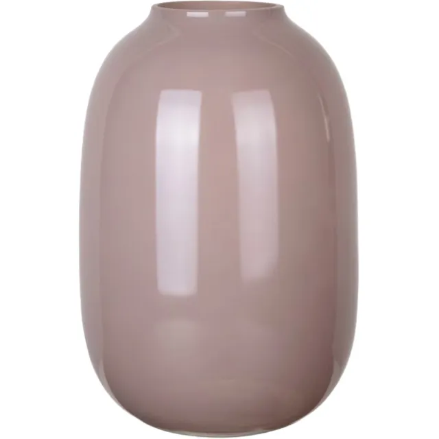 Mega Collections Bloemenvaas Oval Beauty - taupe - glas - D19 x H30 cm