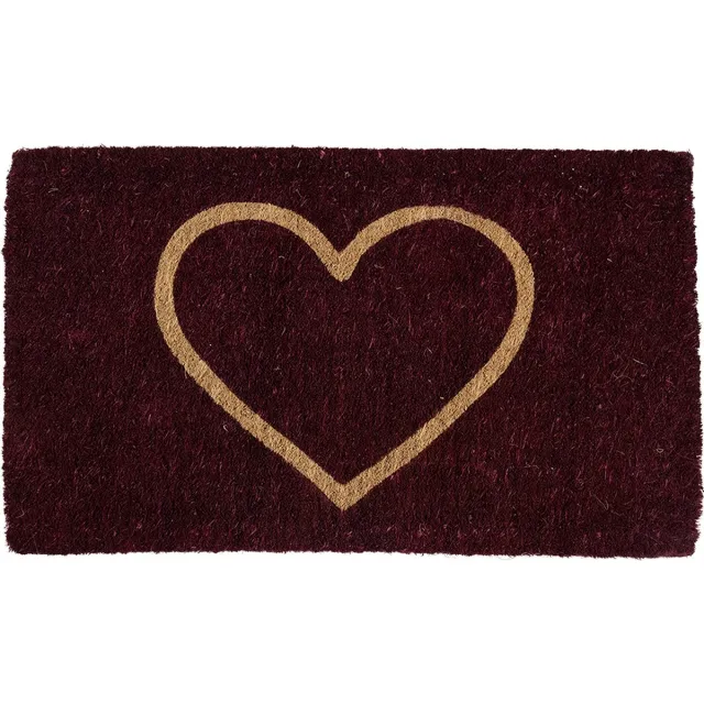 Mars & More kokosmat handgeweven hart rood 75cm Multi