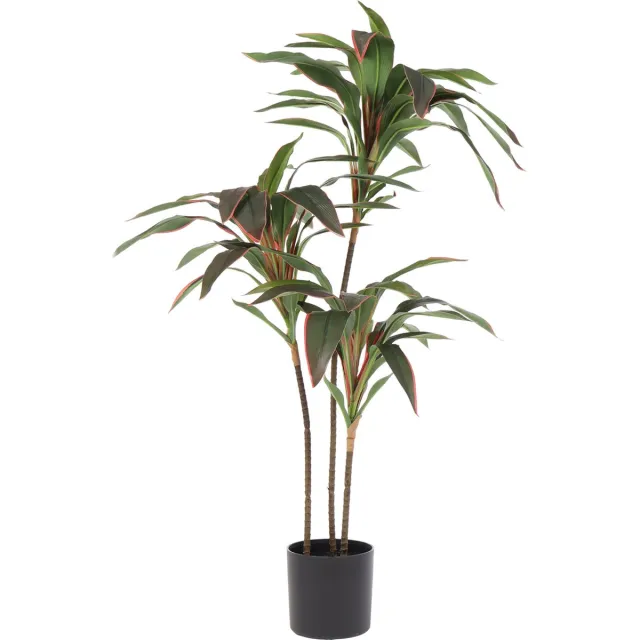 Kunstpalm Kunst Dracena Roodrand – 90 cm – Tropische Kamerplant – Dracena kunstplant – Binnenplant Donkergroen