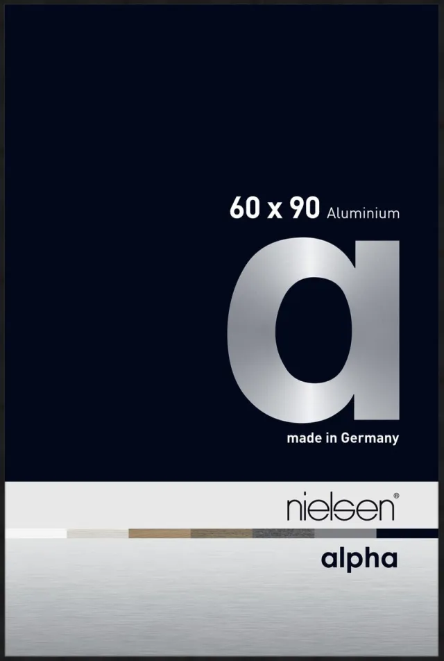 Nielsen Alpha Aluminium Wissellijst Black Matt 60x90cm Matzwart
