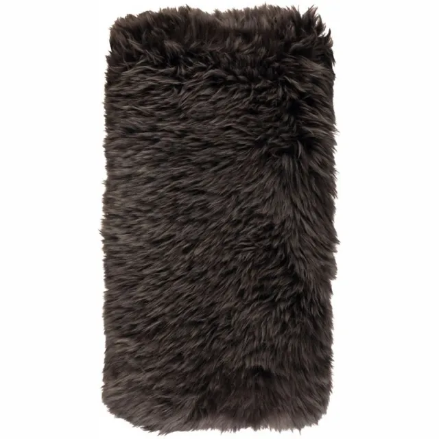 Sheepskin House Langharig Schapenvacht Kussen - 28x56 cm Walnut