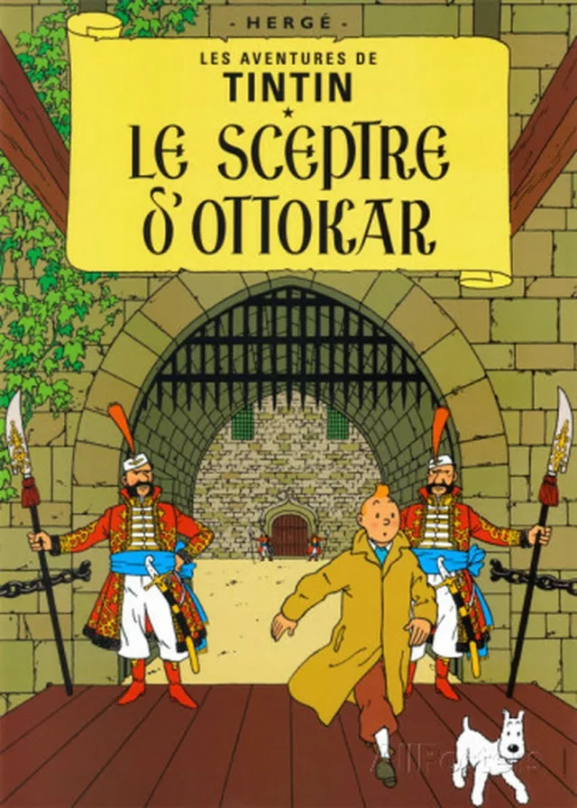 Moulinsart Kuifje - Poster - De Scepter van Ottokar - 50x70cm Hergé - Moulinsart Multi