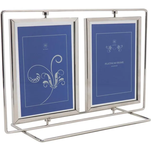 Henzo Fotolijst - Henzo - Platinum Double Swing - Collagelijst voor 2 foto's - Fotomaat 13x18 cm - Zilver