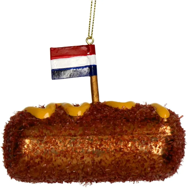 HD Collection Ornament kerstbal Kroket Glas Bruin 10 cm HD Collection