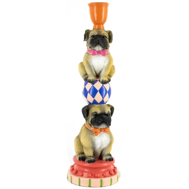 homebound by ky Kaarsenstandaard Puggy circus pugs wb Multi