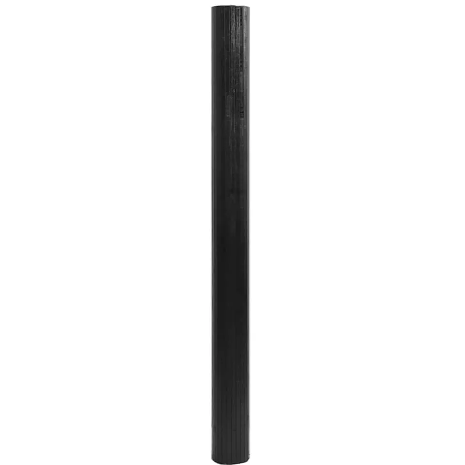 vidaXL Vloerkleed rechthoekig 80x400 cm bamboe zwart