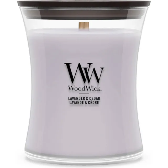 WoodWick geurkaars Lavender & Cedar - Medium