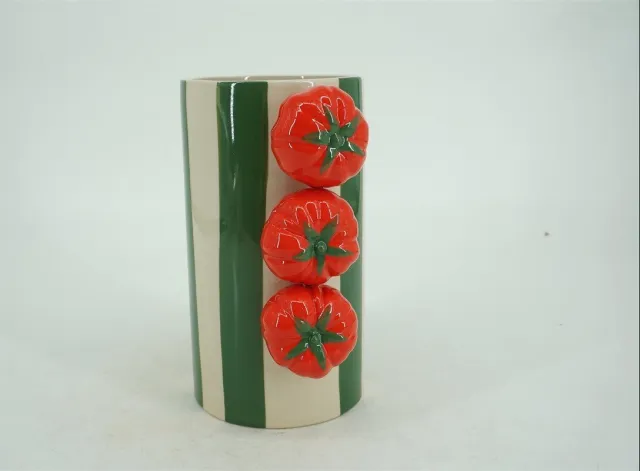 Homebound by Kolony HomeBound by KY | Aardewerk vaas tomatoes | bloemenvaas | vaas tomatoes Groen