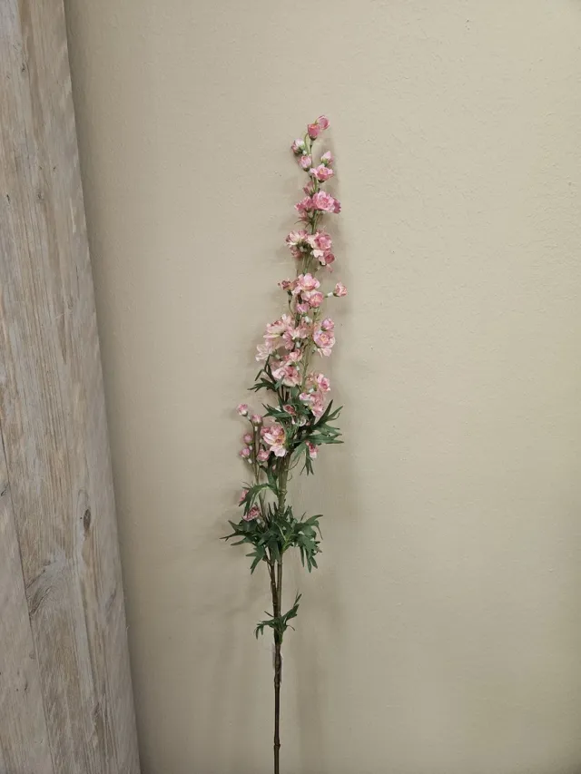Vivelafleur Kunstbloem - Kunst - Bloem - Delphinium Roze - L85cm