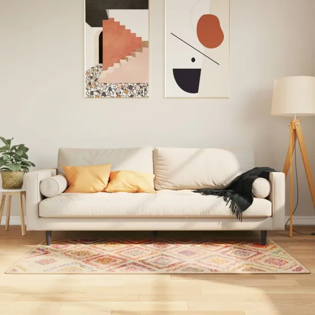 vidaXL Vloerkleed wasbaar 80x150 cm meerkleurig, foto 2