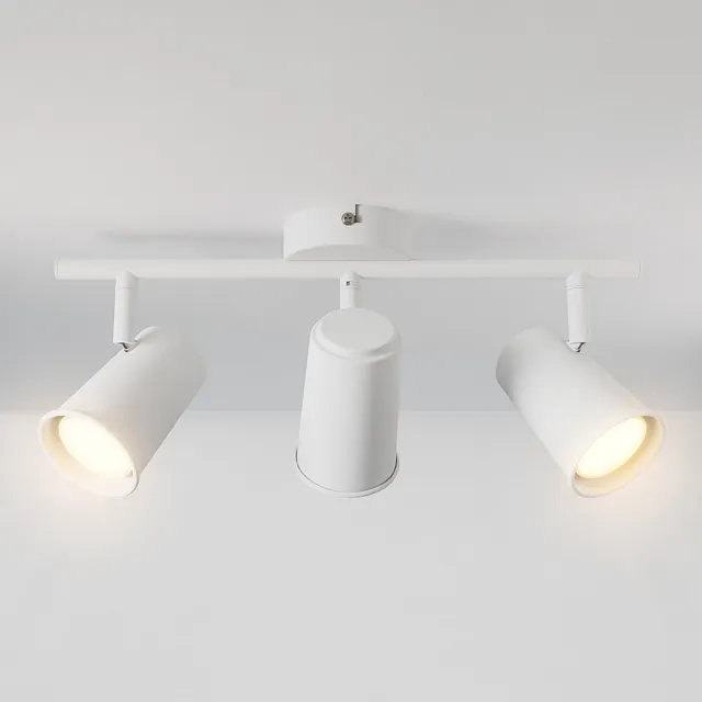 HOFTRONIC Riga LED Plafondspot 3 Lichts GU10 2700K Warm wit - Wit - Spotje - Opbouwspot L474mm - Modern - Plafondlamp Woonkamer, Slaapkamer, Gang, Keuken