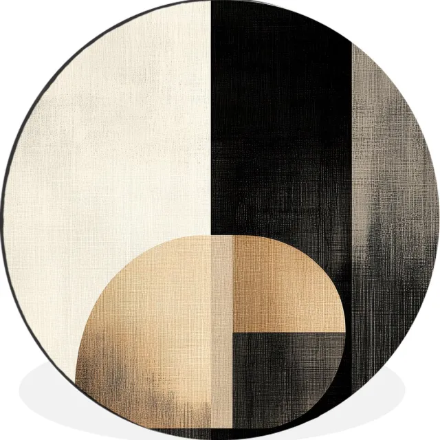WallCircle Wandcirkel - Muurcirkel - Vormen - Modern - Zwart - Aluminium - Dibond - 30x30 cm - Binnen en Buiten Vormen - Abstract