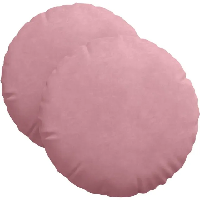 vidaXL Zitkussens - 2 - st - Fluweel - Roze - Diam. - 40 - x - 13 - cm