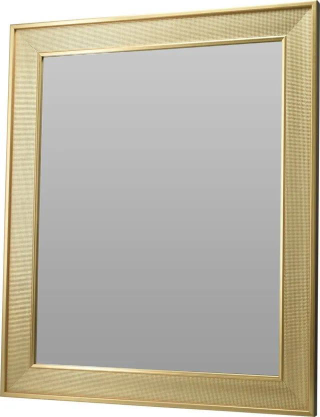 Home & Styling Wandspiegel met brede lijst El Dorado - frame kleur goud - 50 x 60 cm - gang/badkamer/slaapkamer spiegels