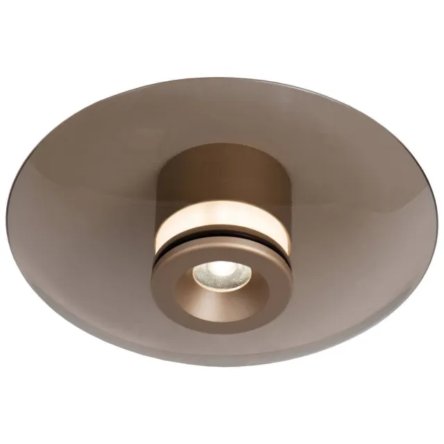 Lucide glazen dimbare LED plafonniere SANTIAGO 23x23 cm - amber