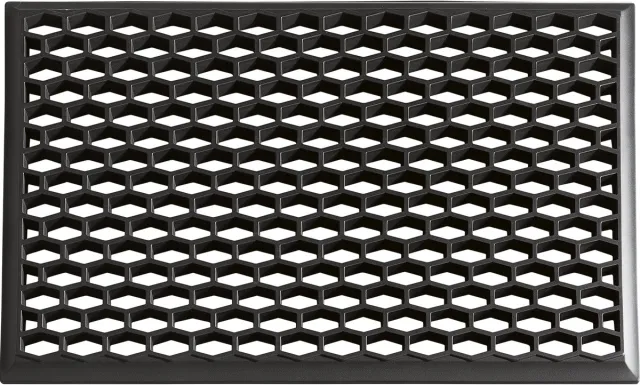 Molisan Zwarte Honingraat Deurmat – 45x75 cm – Gerecycled PVC – Robuuste Schoonloopmat rubber