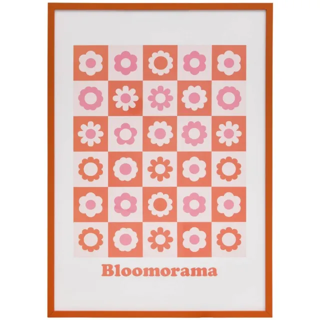 Atmosphera Créateur d'intérieur® Ingelijste poster met bloemenmotief 50x70 cm CHA CHA POP Orange
