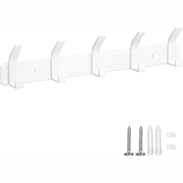 My Ninki ® Multifunctionele Wandhaakset voor Diverse Ruimtes met Eenvoudige Installatie en Sterke Draagkracht wit
