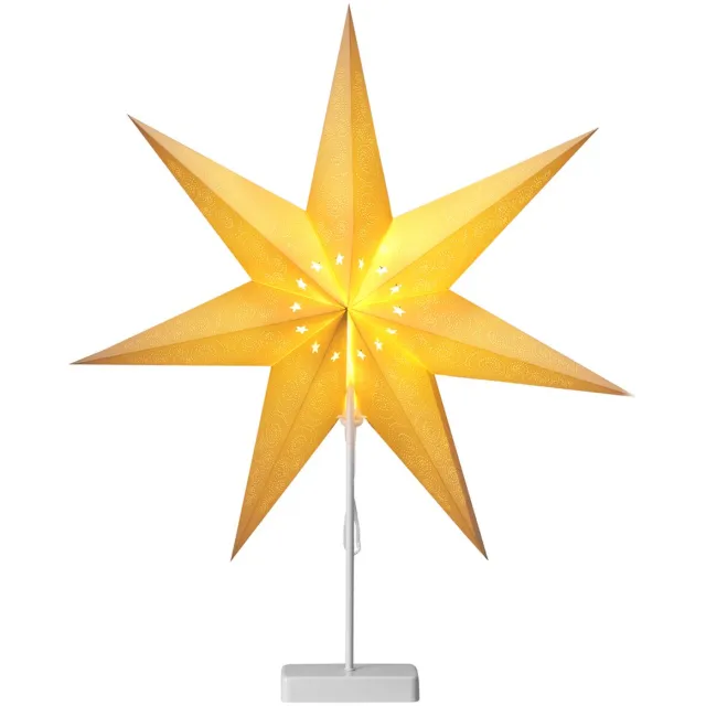 Casaria LED Kerstster - Kerstversiering op Standaard Batterij 60cm - Wit