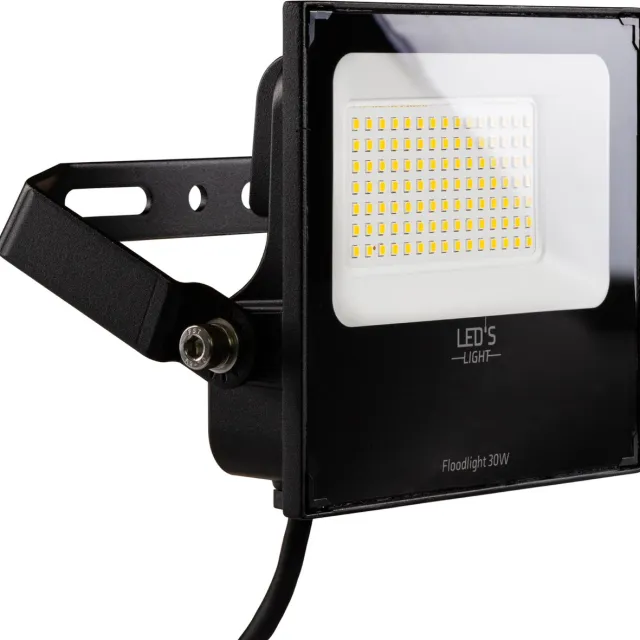 LED's light by Shada LED's Light Floodlight 4800 - Waterbestendig en Kantelbaar - 30W - Schijnwerper - Verstraler - Schijnwerpers Zwart