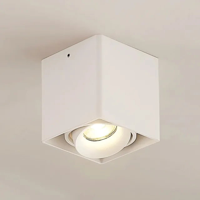 ARCCHIO plafondlamp - 1licht - Aluminium - H: 9.4 cm - GU10 - wit
