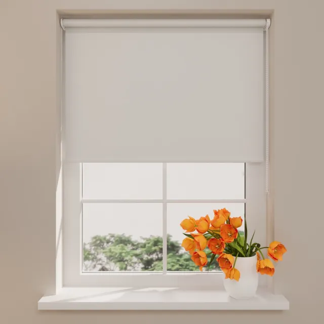 DTCH Rolgordijn Verduisterend - Mini - Licht Grijs - 90 x 220 cm - Full Color - Rolgordijn zonder boren