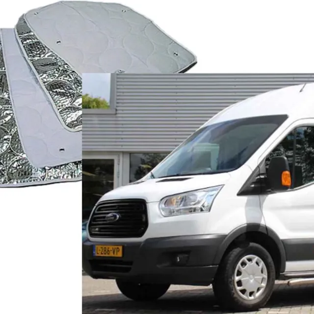 geschikt voor ford transit Raamisolatie Geschikt voor Ford Transit vanaf 2014 Raamfolie isolerend, isolatie camper voorraam tegen hitte en kou grijs