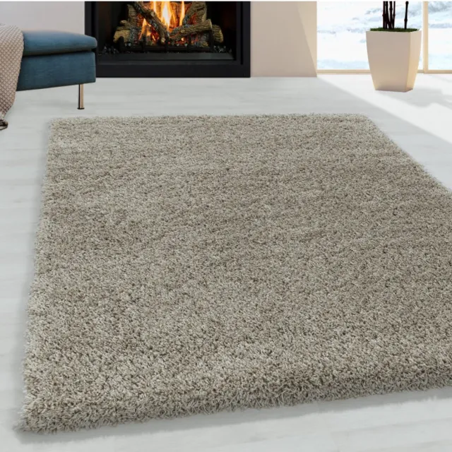 TapisTrend Harig tapijt Natuur 100x200 cm Shaggy Design woonkamerkleed, zachte pool, monochroom, naturel
