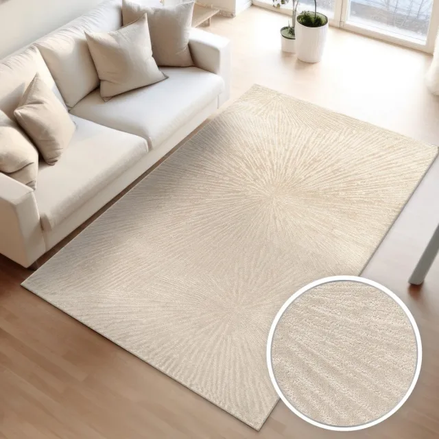 TT Home Woonkamertapijt eetkamer kortpolig boho-design Scandinavische abstracte look 80 x 250 cm Rechthoek 80 x 250 cm Rechthoek creme