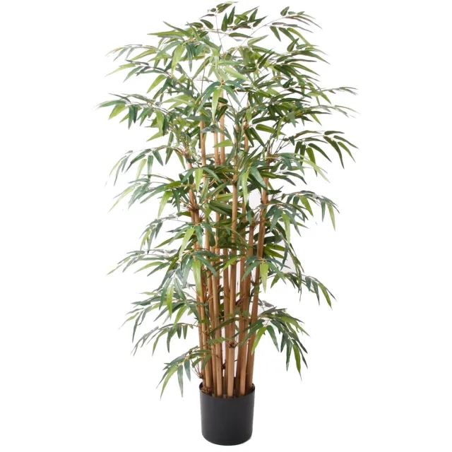 Emerald Kunstplant Bamboe Deluxe 145cm - Kunstplant voor binnen Groen
