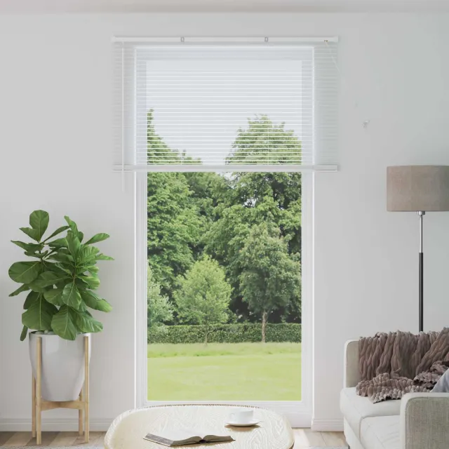 vidaXL Venetiaanse jaloezie Wit 213 x 140 cm 25 mm PVC