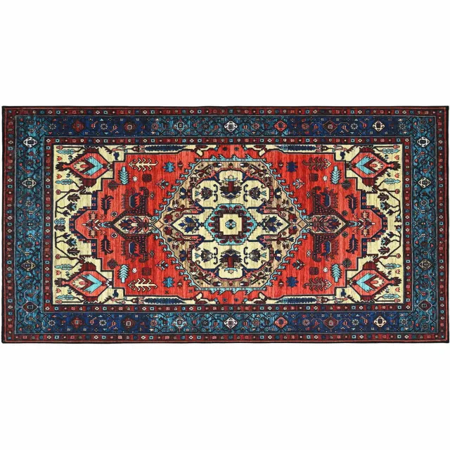 vidaXL Tapijt - ORIZ - Rood - 80 - x - 150 - cm - 100% - Polyester