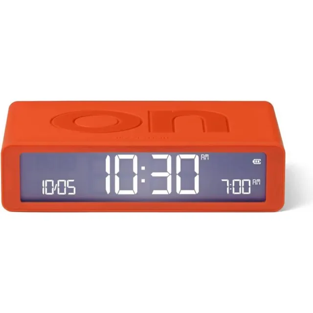 Lexon Flip Classic ON OFF oplaadbare wekker - Oranje