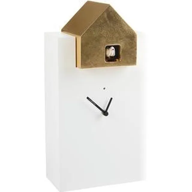 Diamantini Domeniconi koekoeksklok " Ettore " 2058 wit met gold leaf top