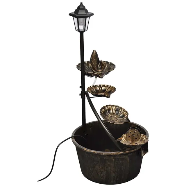 vidaXL LED-fontein Bruin